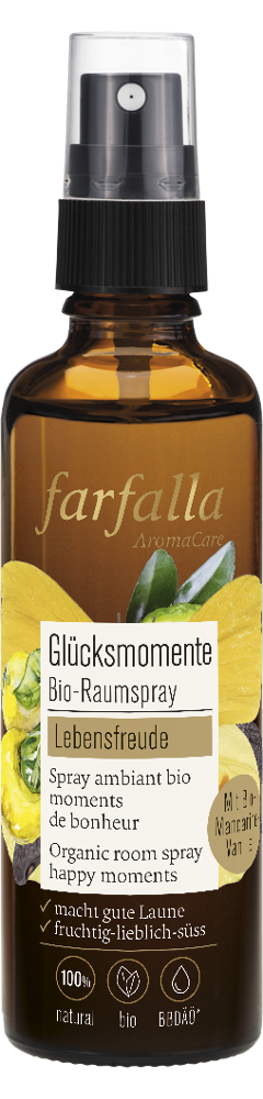 Lebensfreude Vanille-Mandarine Glücksmomente Bio-Raumspray 